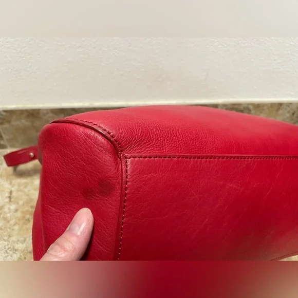 Kate Spade red leather Jamie Chrystie Street hobo shoulder bag - Picture 6 of 14